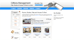 Desktop Screenshot of cliftonsmanagement.co.uk